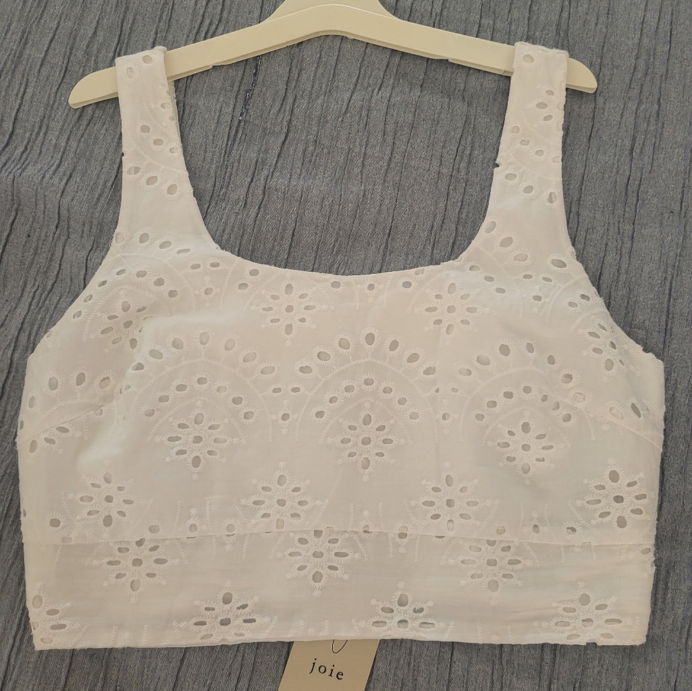 Women's white Joie crop top